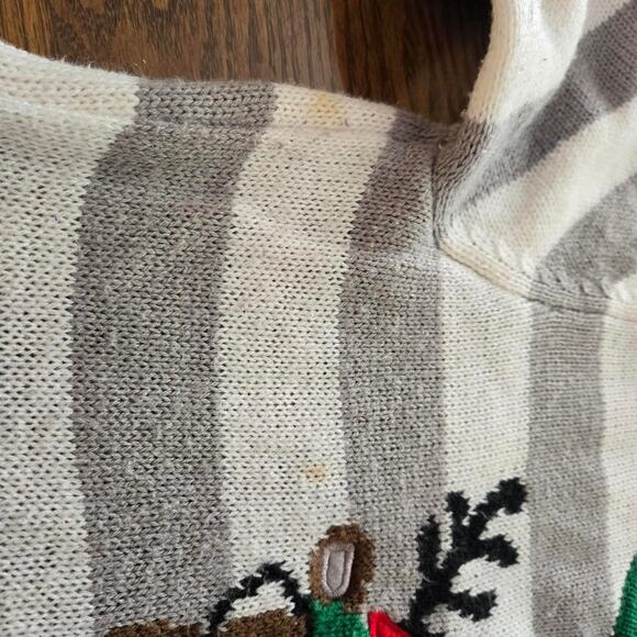 New direction womens Ugly christmas sweater size small Reindeer Holiday - Picture 5 of 7